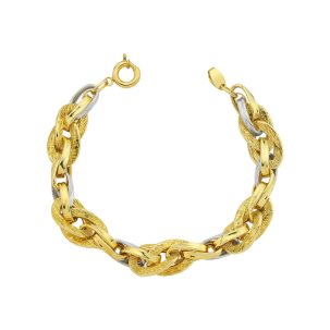 14K Gold Hollow Chain Bracelet MGSB 176
