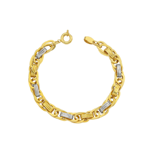 14K Gold Hollow Chain Bracelet MGSB 274